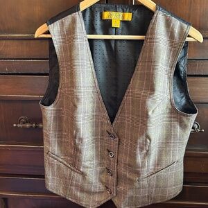 Millard Fillmore Women Tailored Tweed Corporate Layering Vest Annie Hall inspo